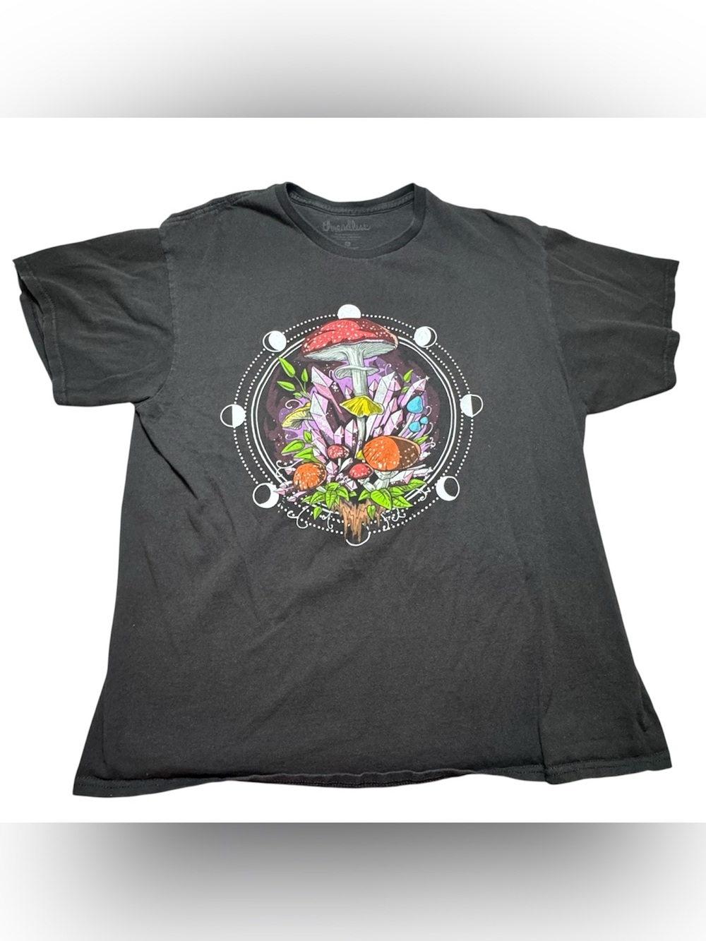 Threadless Black Mushroom & Crystal Graphic Tee